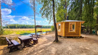 "Лазурная", благоустроенный комплекс коттеджей с банями и беседками