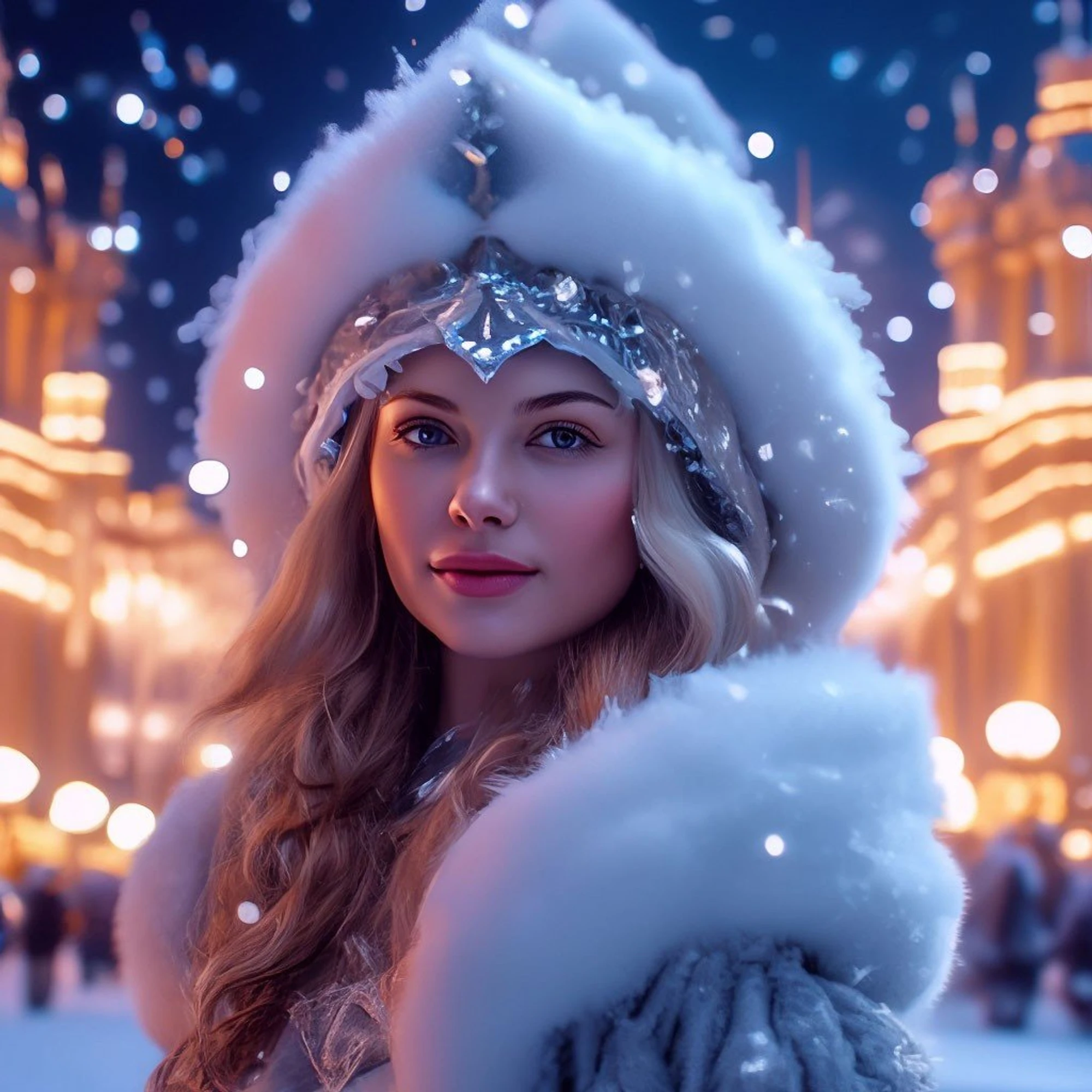 Флешмоб «Снегурочки на катке» на катке стадиона «Авангард»