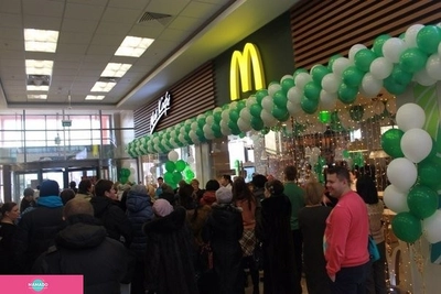 McDonalds, "МакДоналдс", ресторан быстрого питания для детей и взрослых, кафе, проведение детских дней рождения в ТЦ "Фестиваль", Омск 