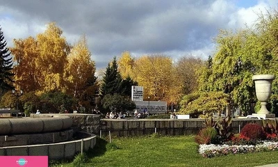 Первомайский сквер в центре Новосибирска