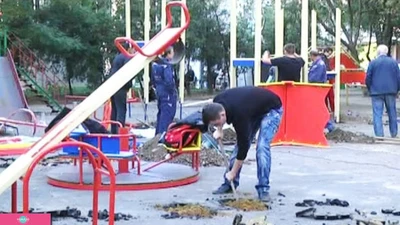 "Сибирские Дворы", установка спортивных детских площадок, скамеек, качелей, турников в Красноярске 