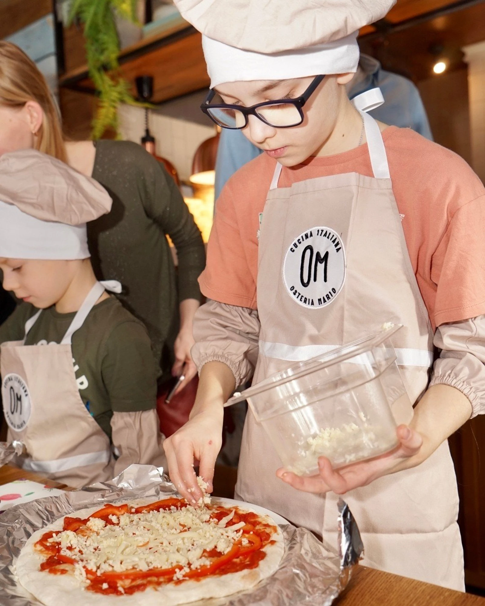 "Торт Наполеон", мастер-класс для детей в ресторане "Osteria Mario"