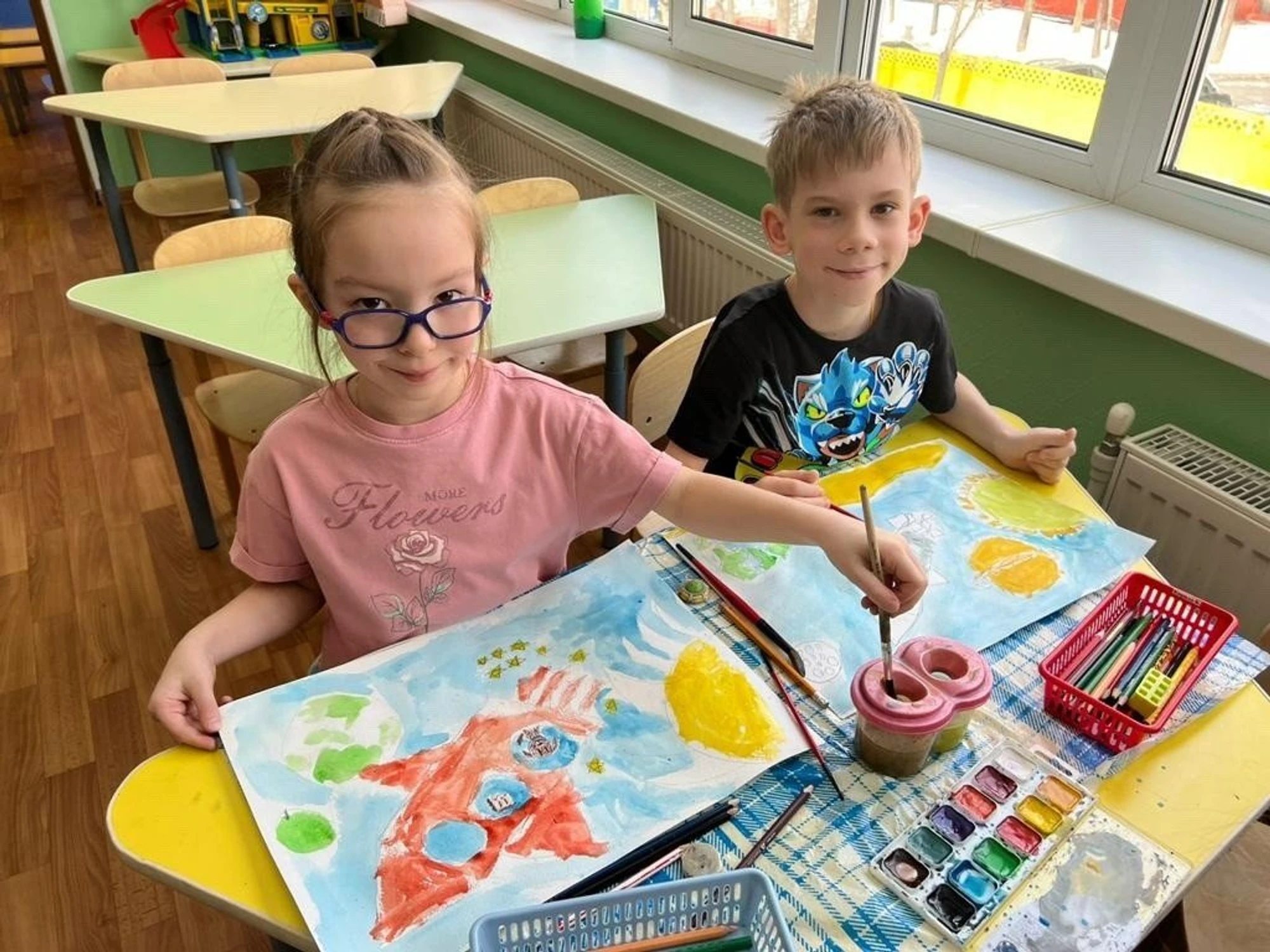 Учебный процесс в детском саде "Самсон"