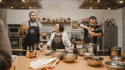 "Живи вкусно", кулинарная студия с большой кухней в центре Санкт=Петербурга
