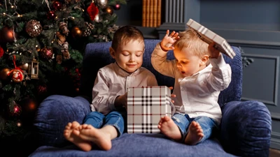 Новогодние фотосессии с детьми в фотостудии "Mimika"