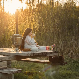 Дровяной самовар на березовых дровах