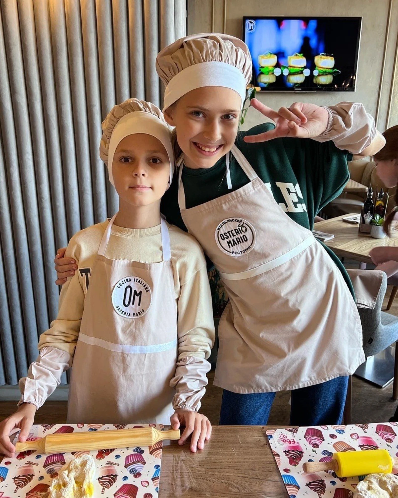 "Торт Наполеон", мастер-класс для детей в ресторане "Osteria Mario"