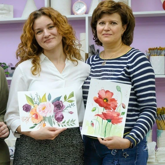 "Уроки рисования акварелью", мастер-класс в школе рисования "Найди себя"