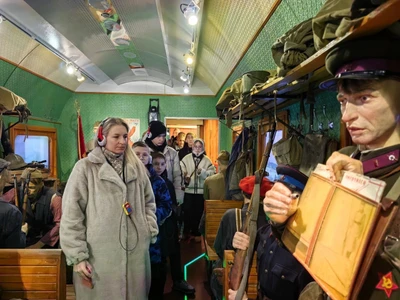 "Поезд Победы",  интерактивная выставка с эффектом присутствия на Витебском вокзале Санкт-Петербурга