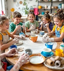 Детский день с росписью гончарных изделий в арт-студии "House of Arts"
