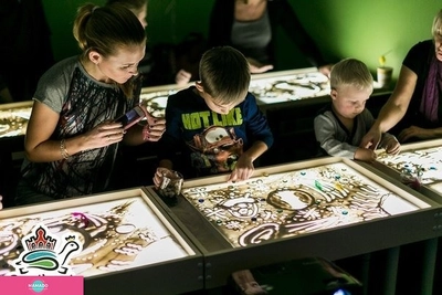 SandLand, студия рисования песком на Старой Деревне, СПб 
