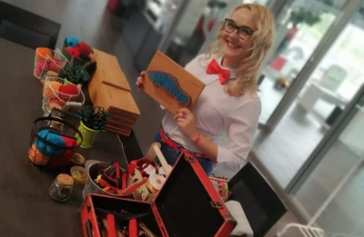 "Картины из гвоздей и ниток", выездной мастер-класс от студии "Карусель идей"