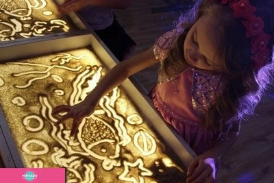 "Волшебный песок", арт-студия рисования песком, детские праздники, мастер-классы, Самара 