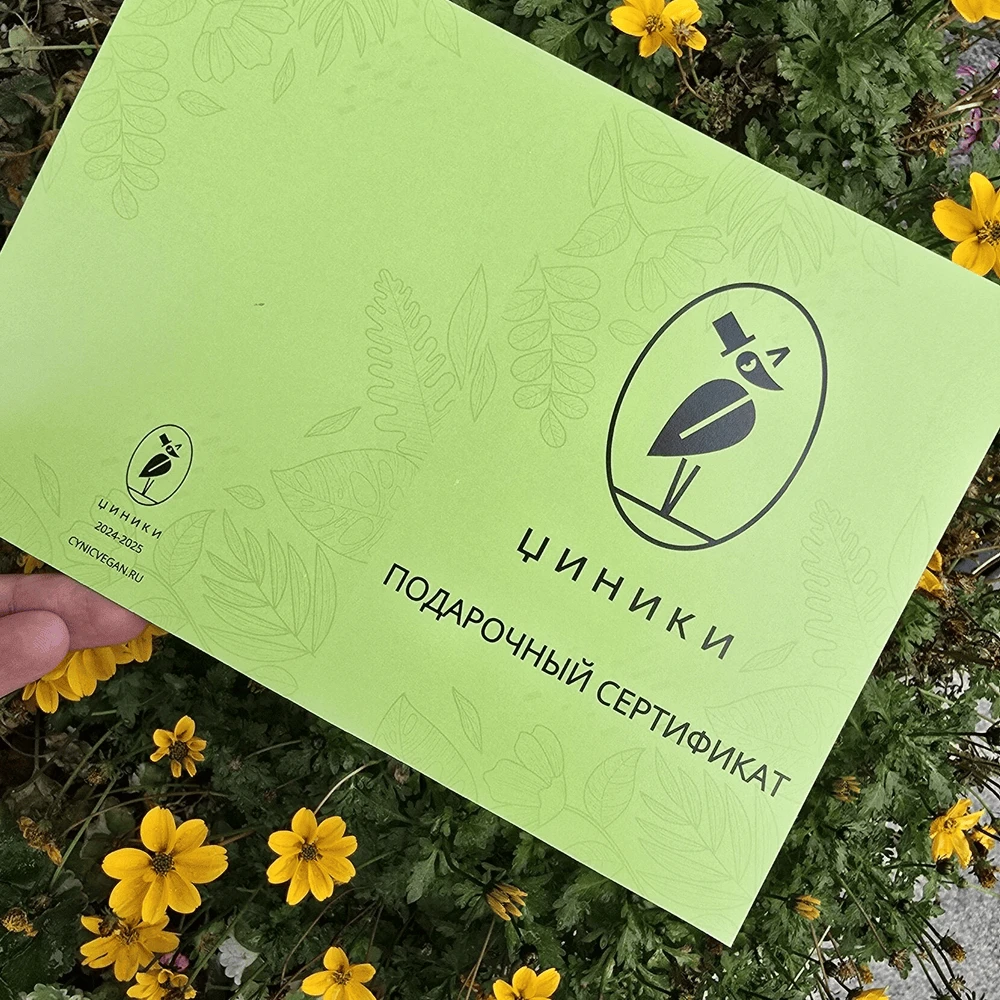 Подарочные сертификаты на любую сумму в "Циники"