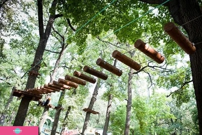 "Тарзания", веревочный парк, скалодром в Загородном парке, Самара 